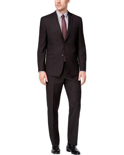 Marc New York Woven 2pc Two-button Suit - Black
