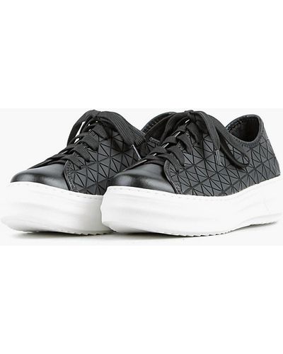 All Black Graphic Sneaker Shoes - Black