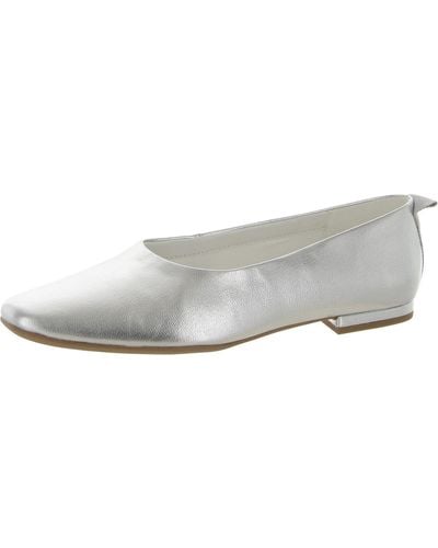 Franco Sarto Vana Leather Slip On Ballet Flats - Gray