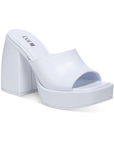 BarIII Nessa P Slip On Casual Platform Sandals - Blue