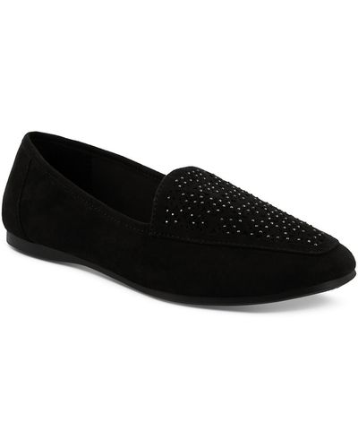 Karen Scott Moreyaa Faux Suede Embellished Slip-on Sneakers - Black