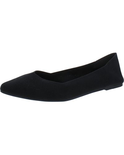 MIA Diera Pointed Toe Slip On Ballet Flats - Black