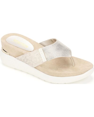 Kenneth Cole Blaire Logo Slides Thong Sandals - White
