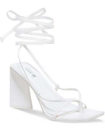 BarIII Auroraa Faux Leather Strappy Pumps - White