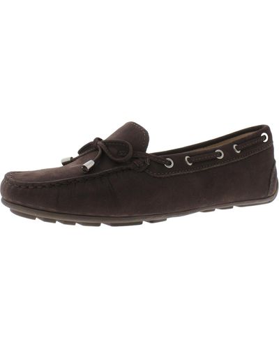 Driver Club USA Nantucket 2 Leather Slip On Loafers - Black