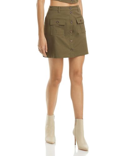 Aqua Mini Short A-line Skirt - Green