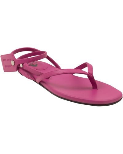 Off-White c/o Virgil Abloh Zip Tie Flat Sandals - Pink