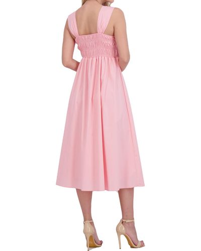 Nanette Lepore Ruched Midi Midi Dress - Pink