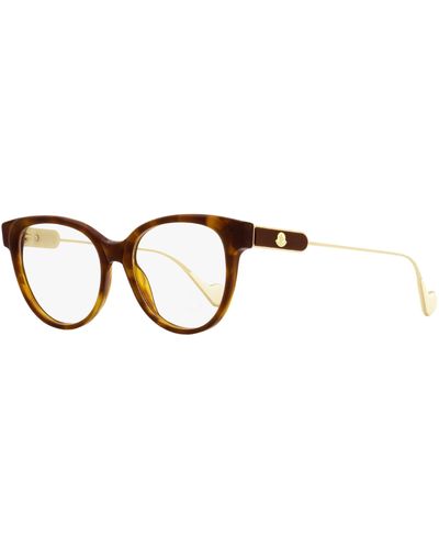 Moncler Pantos Eyeglasses Ml5056 Havana/gold 53mm - Black