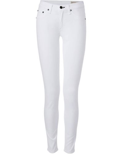 Rag & Bone Coated Capri Skinny Jeans - White
