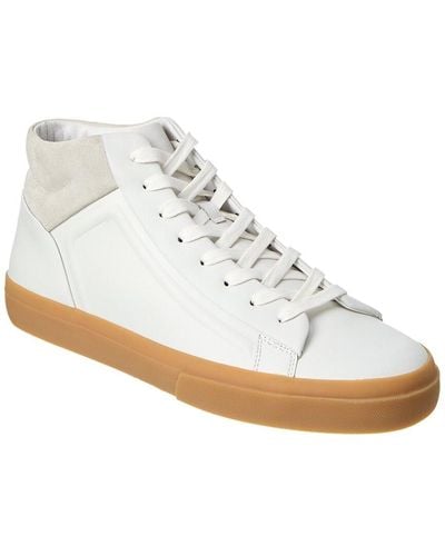 Vince Fynn Leather & Suede High-top Sneaker - White
