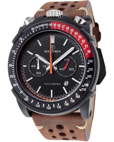 CT Scuderia Racer 44mm Quartz Watch - Black