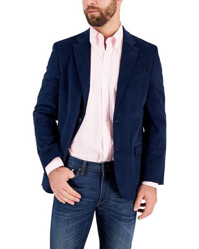 Nautica Brielle Corduroy Modern Fit Two-button Blazer - Blue