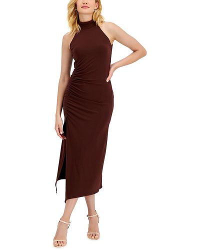 Taylor Side Slit Long Cocktail And Party Dress - Purple