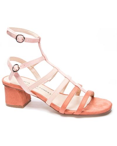 Chinese Laundry Monroe Ankle Strap Open Toe Strappy Sandals - Pink