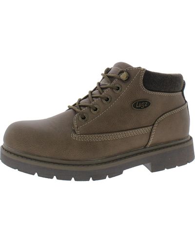 Lugz Drifter Lx Faux Leather Comfort Ankle Boots - Brown
