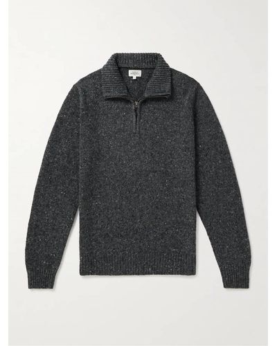 Hartford Donegal Trucker Sweater - Gray