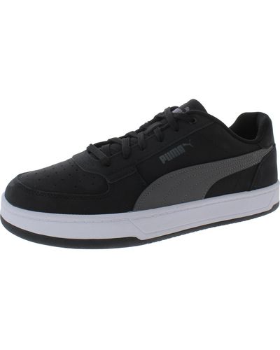 PUMA Caven 2.0 Buck Leather Lifestyle Casual And Fashion Sneakers - Black