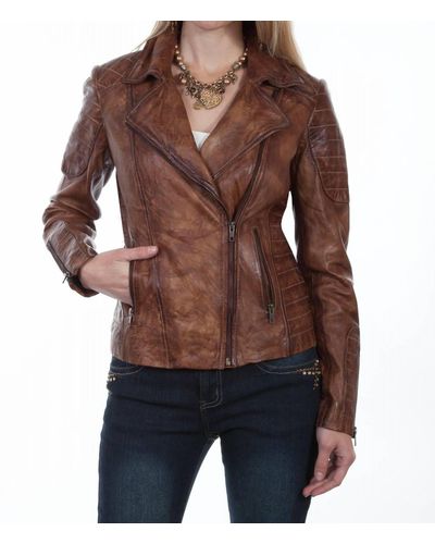 Scully Leather Sanded Jacket - Red