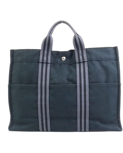 Hermès Fourre Tout Cotton Tote Bag (pre-owned) - Blue