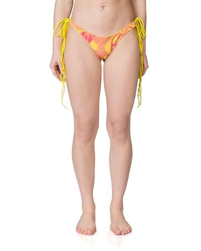 Priscavera Terry Jacquard Bikini Bottom - Yellow