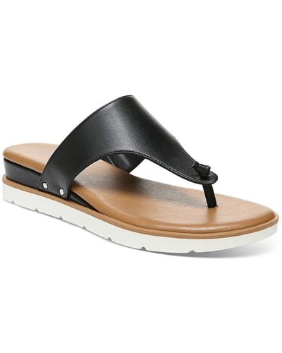 Style & Co. Emma Faux Leather Thong Flat Sandals - Multicolor