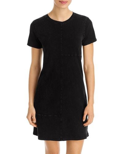 Marc New York Cotton Short Sleeve T-shirt Dress - Black