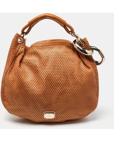 Jimmy Choo Perforated Leather Sky Hobo - Brown