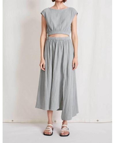 Apiece Apart Marietta Cutout Dress - Gray
