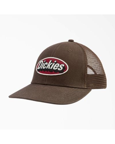 Dickies Patch Logo Trucker Cap - Brown