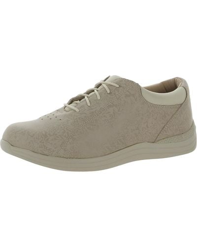 Drew Tulip Leather Comfort Casual Shoes - Gray