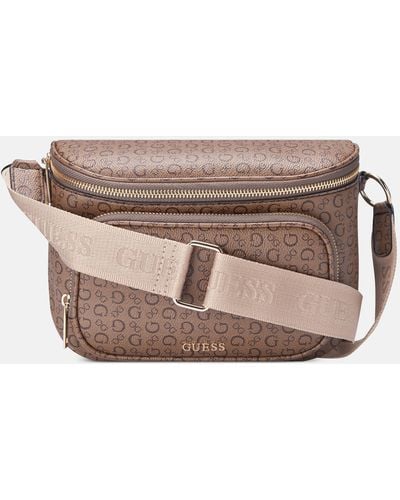 Guess Factory Hailley Signature Mini Belt Bag - Brown