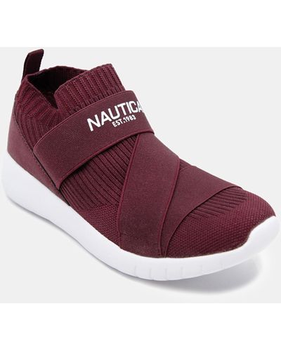 Nautica Vivien Knit Sneakers - Red