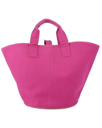 Hermès Cabas Leather Tote Bag (pre-owned) - Pink