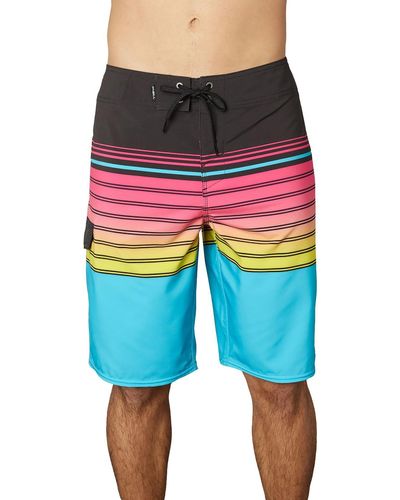 O'neill Sportswear Lennox Striped Board Shorts Swim Trunks - Blue