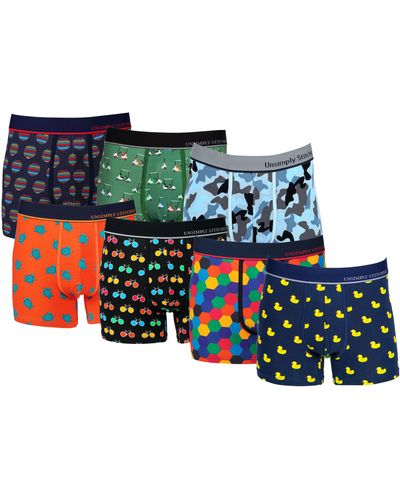 Unsimply Stitched Boxer Trunk 7 Pack - Green