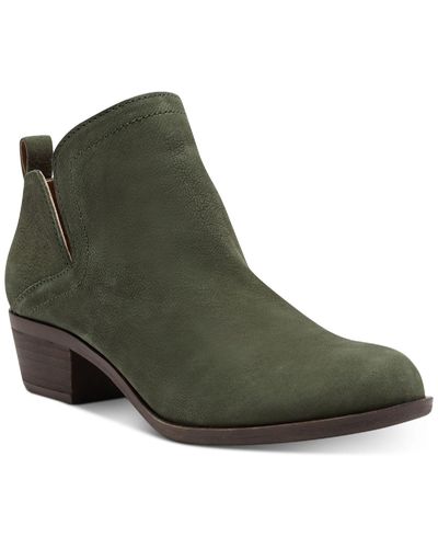 Lucky Brand Bollo Suede Cut-out Booties - Brown