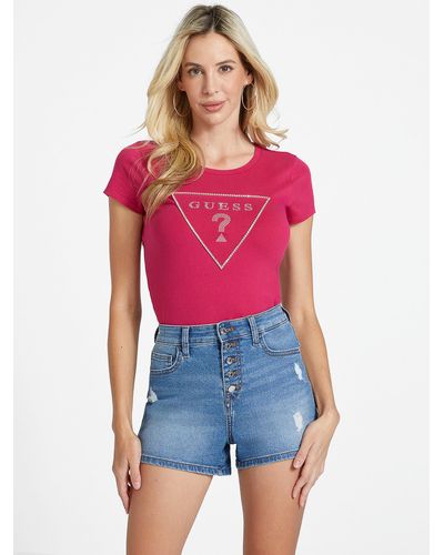 Guess Factory Carlee Triangle Tee - Blue