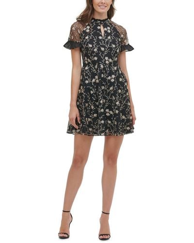 Kensie Cut-out Mini Cocktail And Party Dress - Black