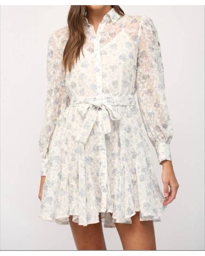 Fate Lana Floral Mini Dress - Natural