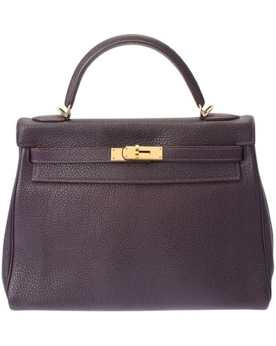 NEW COLOR HERMES BIRKIN BAG 30 CM CASSIS FJORD WITH PHW