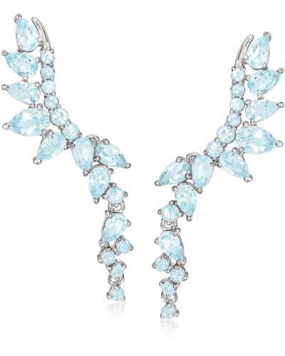 Ross-Simons Sky Topaz Earrings - Blue