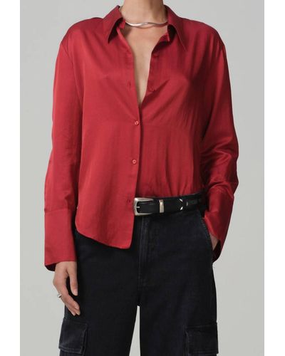Citizens of Humanity Camilla Shirt - Red