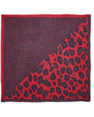 Mulberry Leopard Square - Red