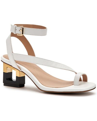 Alfani Coreena Toe Loop Buckle Dress Sandals - White