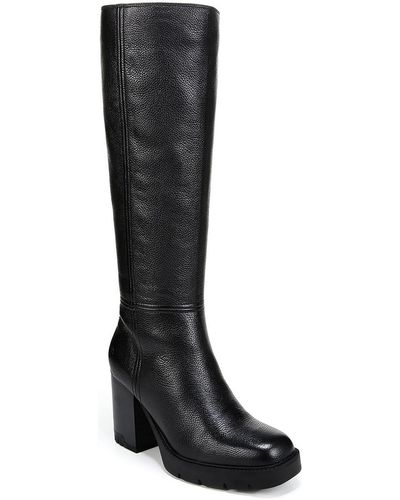 Naturalizer Willow Leather Wide Calf Knee-high Boots - Black