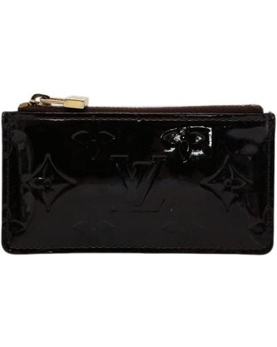 Louis Vuitton Pochette Clés Patent Leather Wallet (pre-owned) - Black
