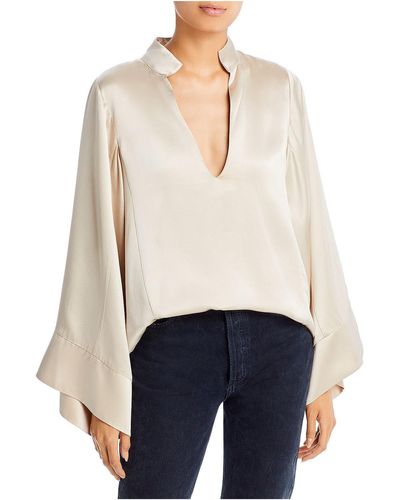 By Malene Birger Lomaria Collar Hi-low Blouse - White