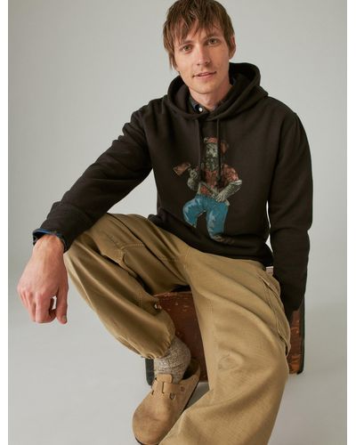 Lucky Brand Lumberjack Bear Hoodie - Brown