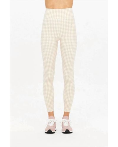 The Upside Houndstooth Dance Midi Pant - White